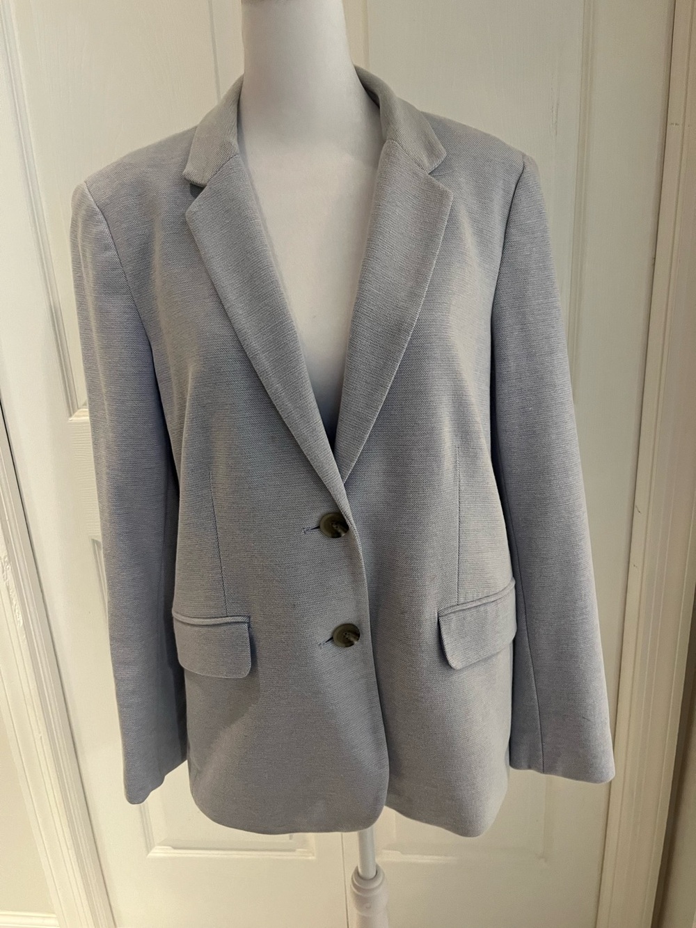 Talbots Light Blue/Cream Women's Blazer Jacket